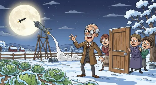 From a Cabbage Field to the Moon: A Blowtorch, a Wooden Door, and the Birth of Space Travel