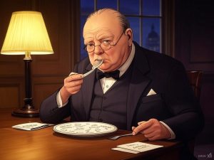 winston churchill eating words